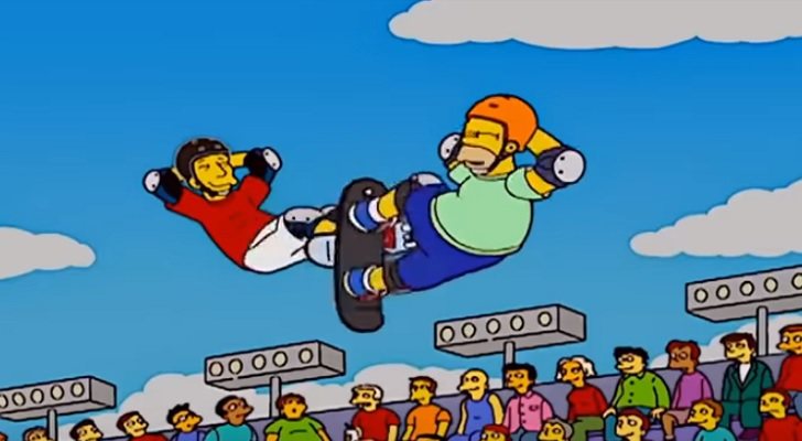 Tony Hawks y Homer en 'Los Simpson'