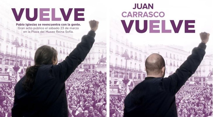 Cartel del PSOE y la parodia de 'Vota Juan'