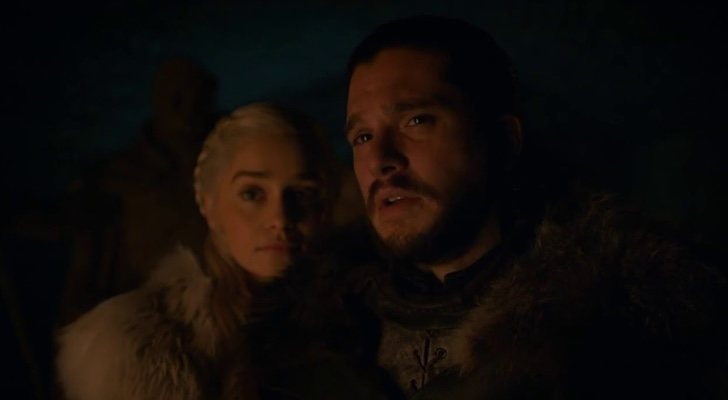 Emilia Clarke y Kit Harington como Jon y Daenerys en &#39;Juego de Tronos&#39;