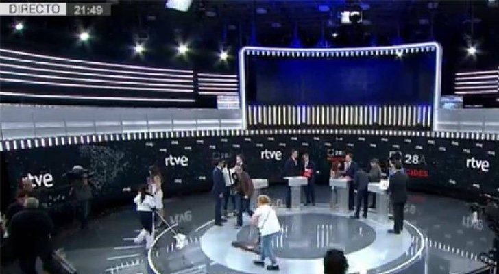 Limpiadoras en 'El Debate en RTVE'