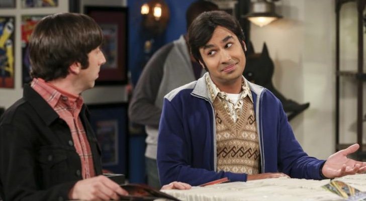 Kunal Nayyar y Simon Helberg como Howard y Raj en 'The Big Bang Theory'