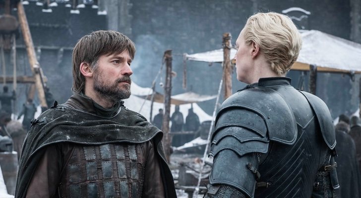 Jaime Lannister y Brienne en 'Juego de tronos'