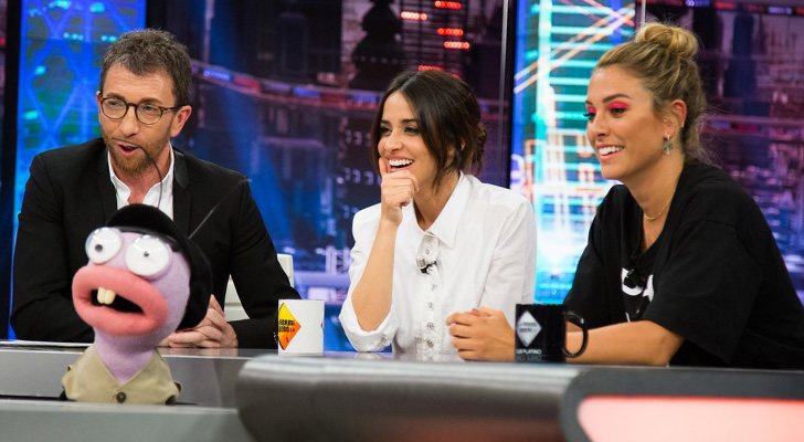 Pablo Motos, Macarena García y Blanca Suárez en 'El hormiguero'
