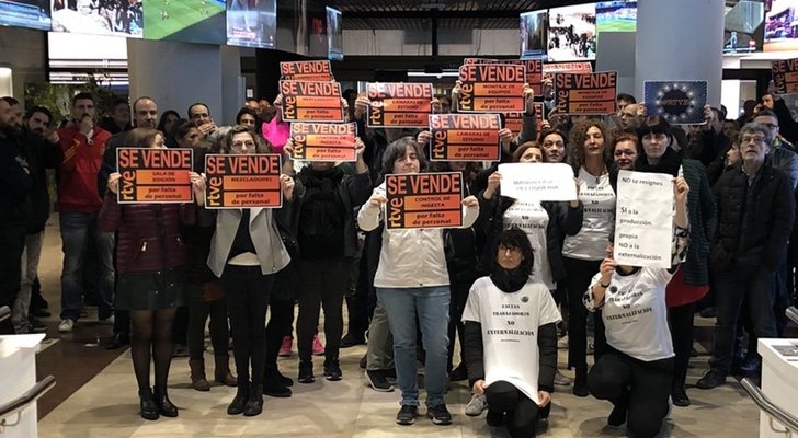 Trabajadores de RTVE en huelga