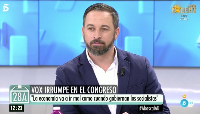 Santiago Abascal analiza las elecciones en 'El programa de Ana Rosa'