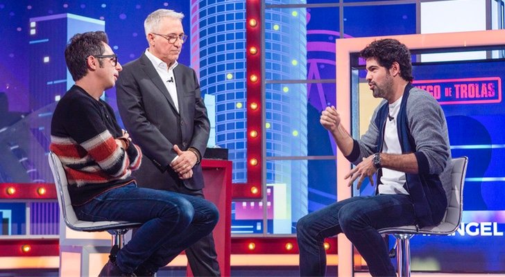 Xavier Sardà, entre Berto y Miguel Ángel Muñoz, en 'Juego de niños'