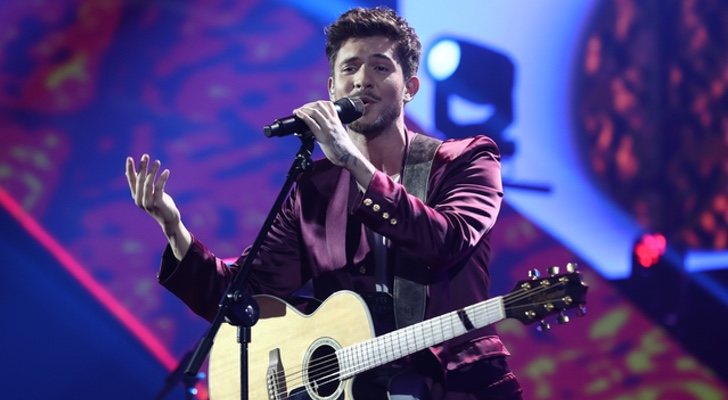 Carlos Right sobre el escenario de 'Operación Triunfo 2018'