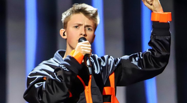 Eliot, representante de Bélgica, en su primer ensayo en Eurovisión 2019