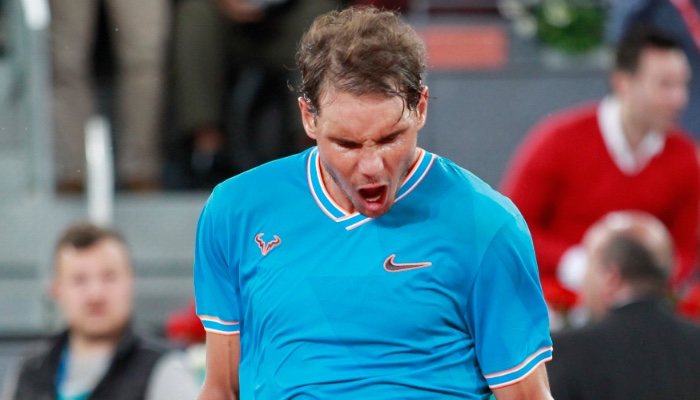 Rafael Nadal celebra su triunfo ante Wawrinka