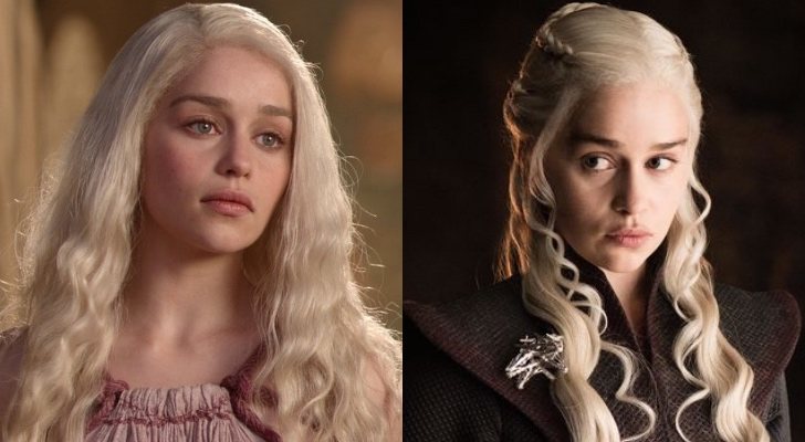 Daenerys Targaryen en la primera y última temporada de 'Juego de tronos'