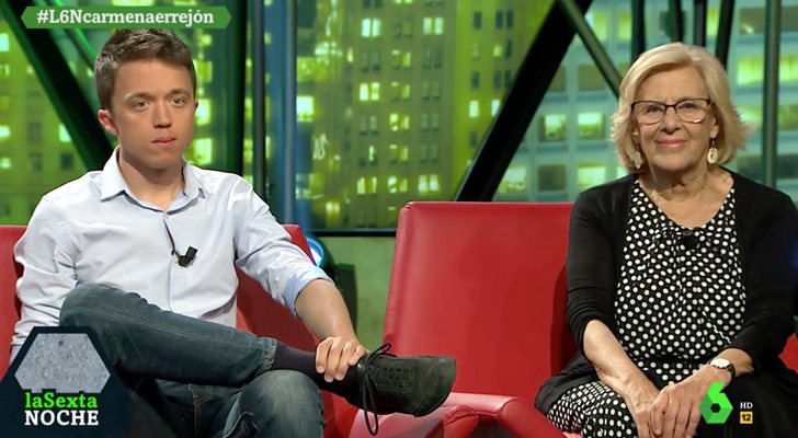 Íñigo Errejón y Manuela Carmena, invitados de 'laSexta Noche'