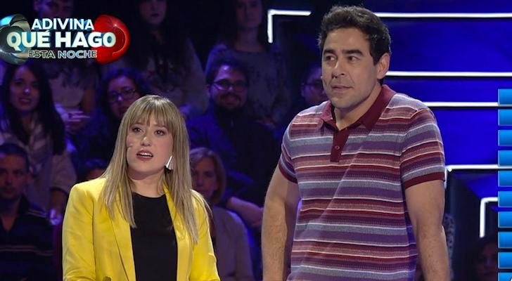 La concursante de 'Adivina qué hago esta noche' junto a Pablo Chiapella'