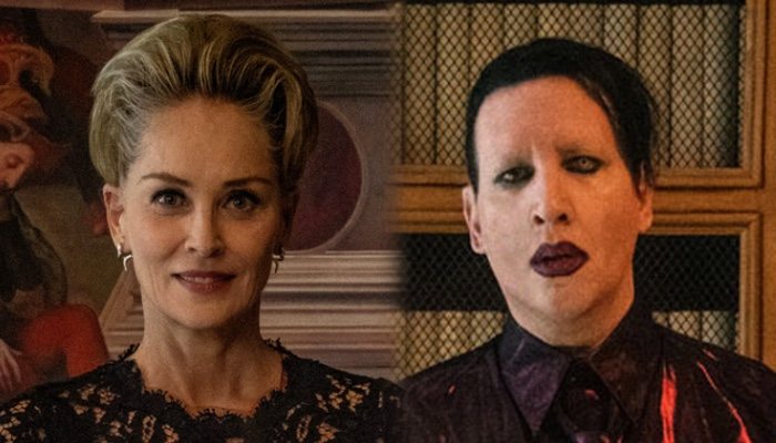 Sharon Stone y Marilyn Manson en 'The New Pope'