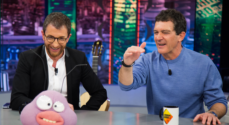 Antonio Banderas en 'El hormiguero' con Pablo Motos