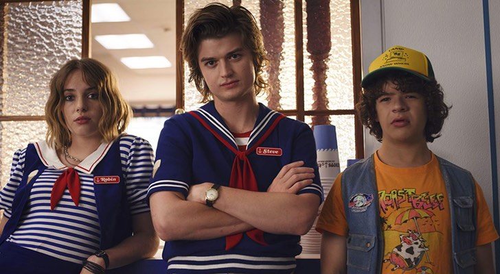 Robin, Steve y Dustin en 'Stranger Things'