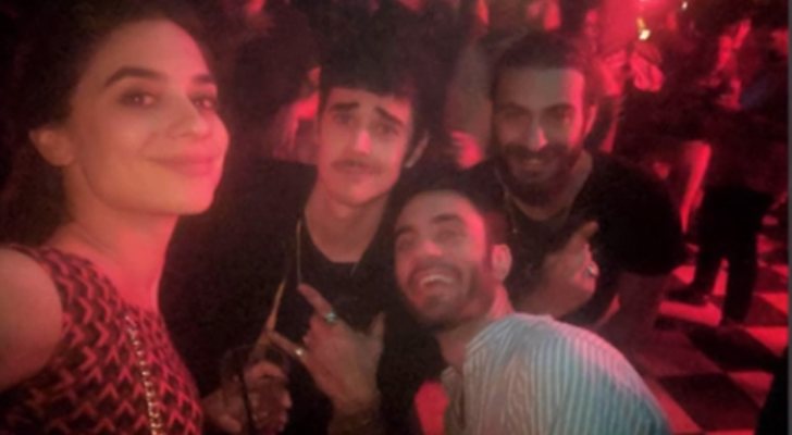 La actriz Alejandra Meco junto a sus compañeros de 'El secreto de Puente Viejo', Iván Montes, Alessandro Bruni e Ibrahim Al Shami