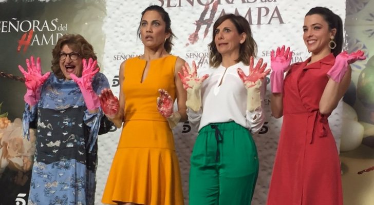 Mamen García, Toni Acosta, Malena Alterio y Nuria Herrero, protagonista de 'Señoras del (h)AMPA'