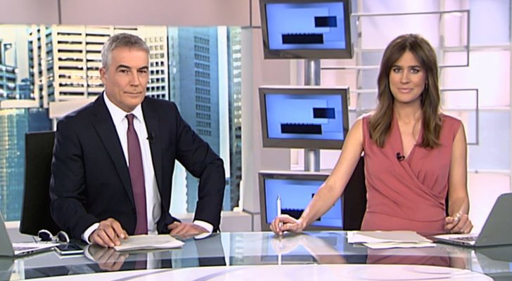David Cantero e Isabel Jiménez en &#39;Informativos Telecinco&#39;