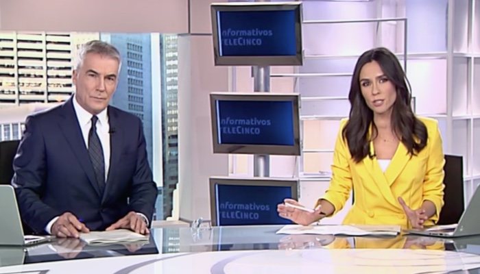 David Cantero y Alba Lago, en 'Informativos Telecinco 15:00'