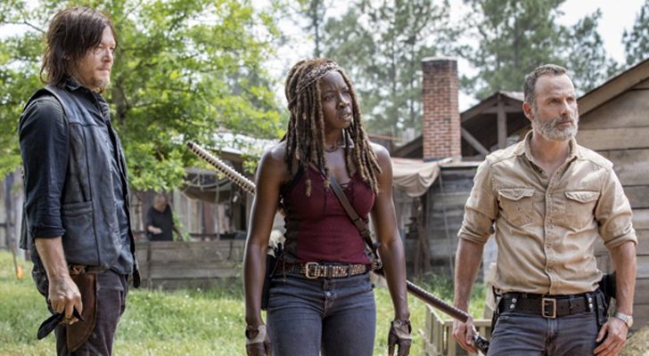 Daryl, Michonne y Rick en la novena temporada de 'The Walking Dead'