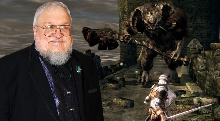 George R.R. Martin junto al segundo jefe final de &quot;Dark Souls&quot;