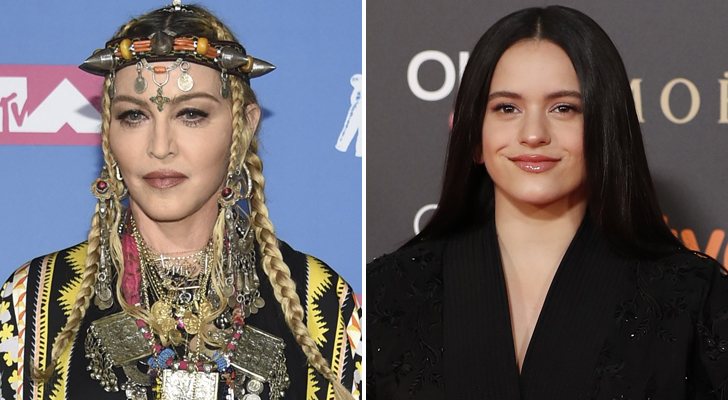 Las cantantes Madonna y Rosalía