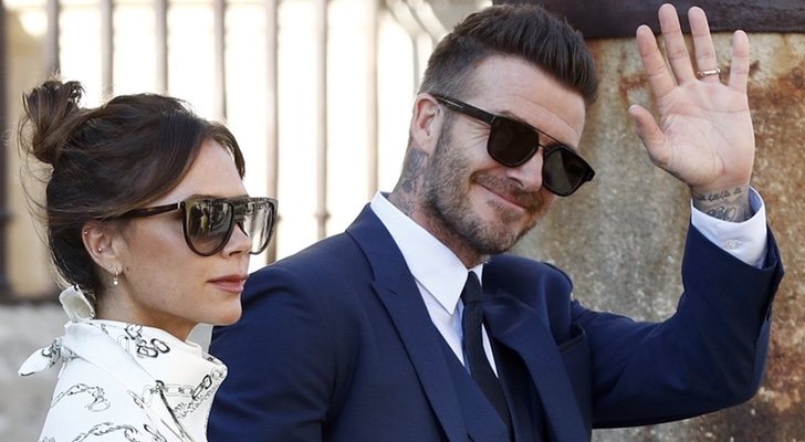 Victoria y David Beckham, en la boda de Pilar Rubio y Sergio Ramos