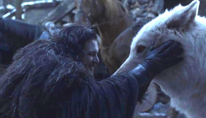 Jon y Fantasma en su único acercamiento de la octava temporada