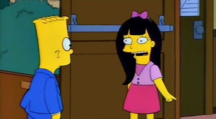 Bart y Jessica Lovejoy, personaje al que puso voz Meryl Streep en 'Los Simpson'
