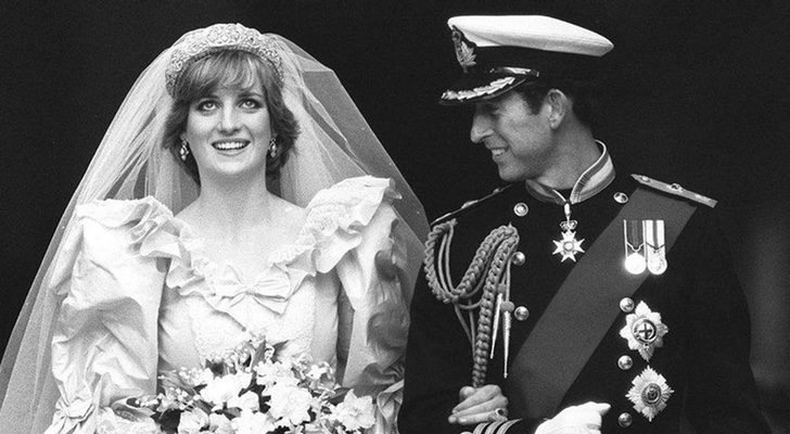 Lady Di y el príncipe Carlos el día de su boda