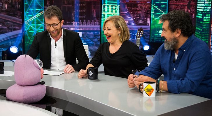 Pablo Motos, Carmen Machi y Paco Tous en 'El hormiguero'