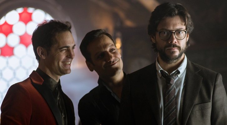 Pedro Alonso, Rodrigo de la Serna y Álvaro Morte en &#39;La Casa de Papel 3&#39;