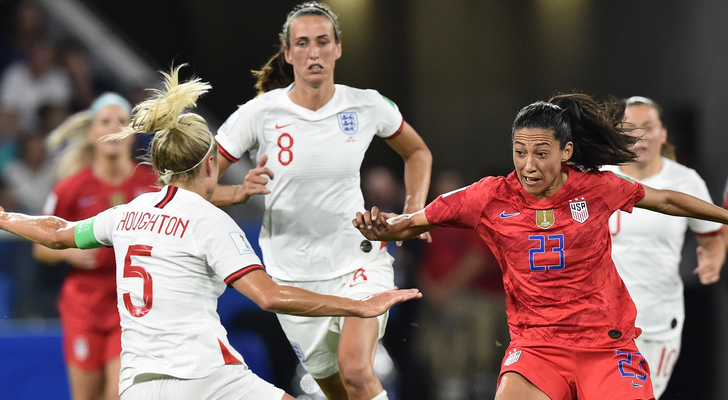 Steph Houghton y Christen en la Semifinal del Mundial de Francia 2019