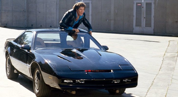David Hasselhoff como Michael Knight en 'El coche fantástico'