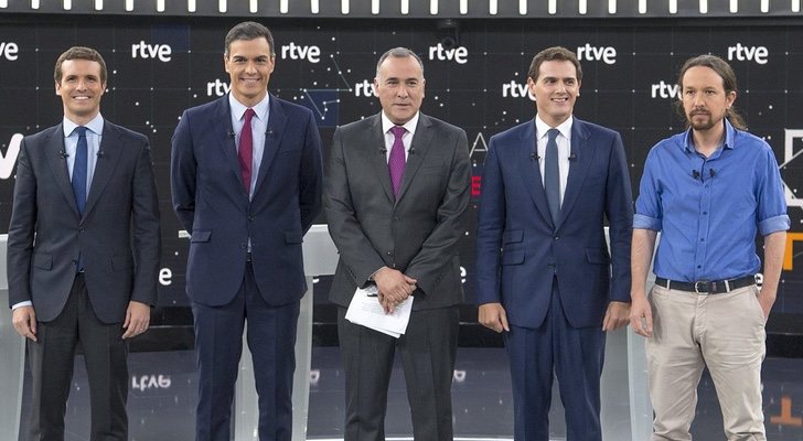 Xabier Fortes y los principales candidatos a la presidencia, en 'El Debate de RTVE'