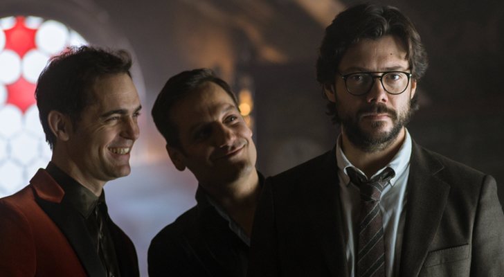 Pedro Alonso, Rodrigo de la Serna y Álvaro Morte en &#39;La Casa de Papel&#39;