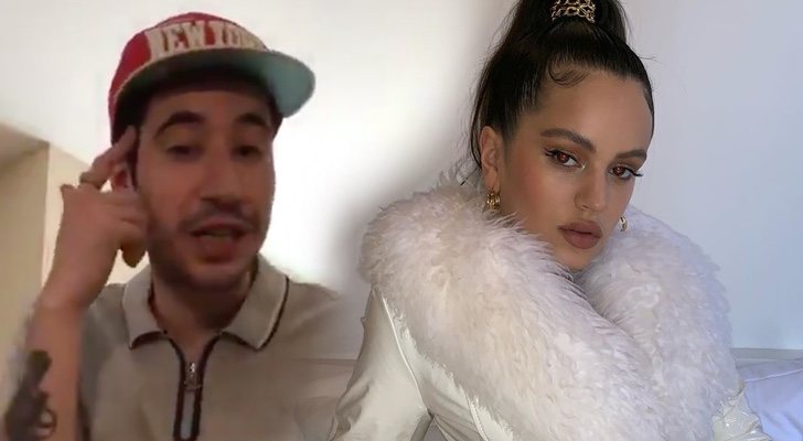 Edu García y Rosalía con uno de sus abrigos de piel