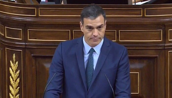 Pedro Sánchez en la segunda sesión de investidura