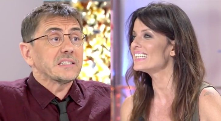 Juan Carlos Monedero y Cristina Seguí en 'Cuatro al día'