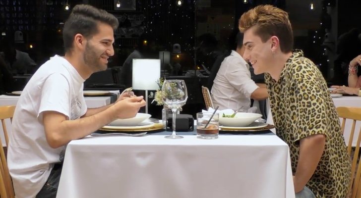 Mauri y Apolo en 'First Dates'