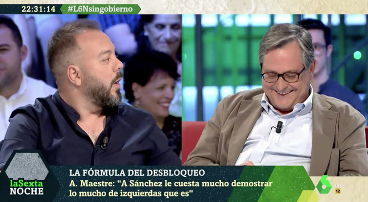 Antonio Maestre y Francisco Marhuenda en 'LaSexta Noche'