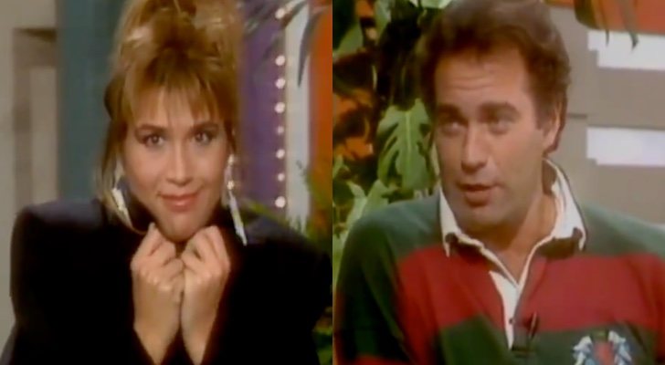 Julia Otero y Bertín Osborne en una entrevista en 1988