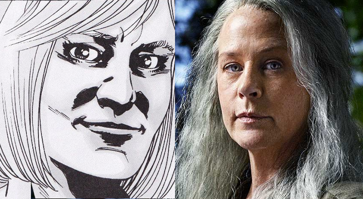 Las dos versiones de Carol de 'The Walking Dead', en el cómic y en en la serie de televisión