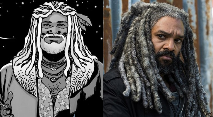 Comparativa de Ezekiel entre el cómic y la serie de 'The Walking Dead'