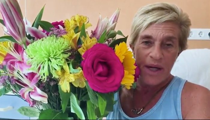 Chelo García-Cortés, agradecida desde el hospital