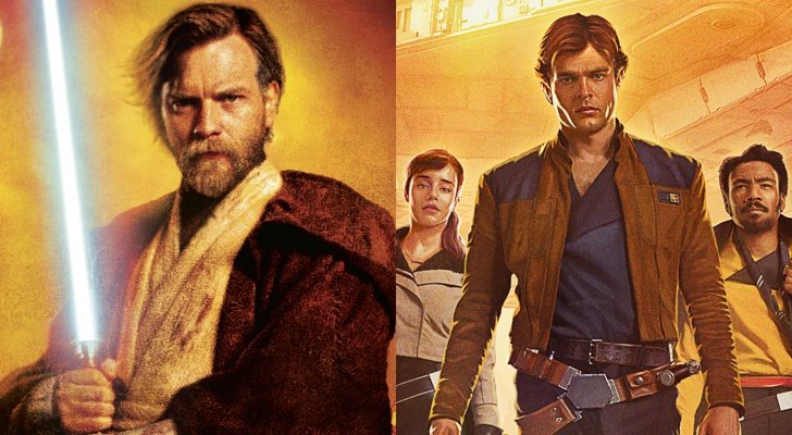 Ewan McGregor como Obi-Wan Kenobi y Alden Ehrenreich como Han Solo en "Solo"