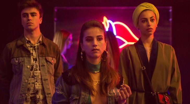 Claudia Salas, Itzan Escamilla y Mina El Hammani en la segunda temporada de &#39;Élite&#39;