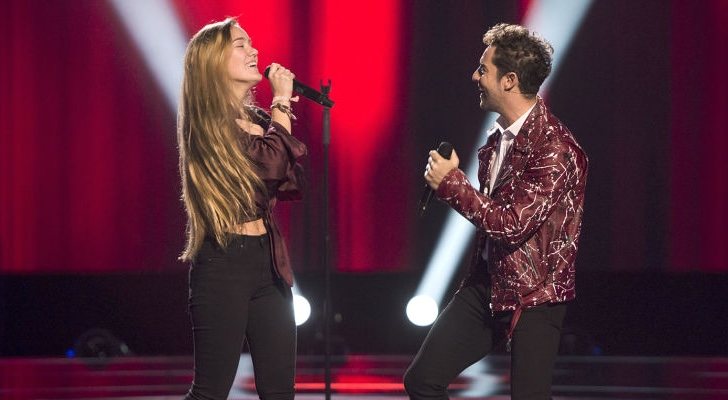 La hija de Michel Salgado, Malu Salgado, cantando con David Bisbal