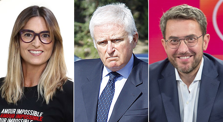 Noemí Galera, Paolo Vasile y Máximo Huerta