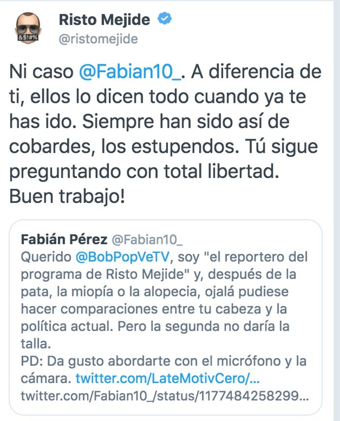 El tuit de Risto Mejide sobre la polémica